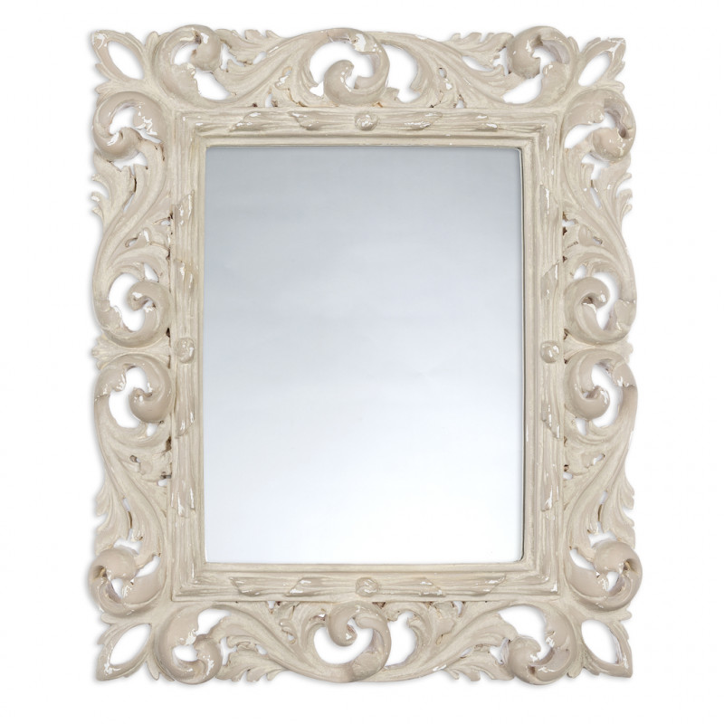 Specchio shabby 33x38 cm Blanc Mariclò - Specchiere - Oggettistica varia