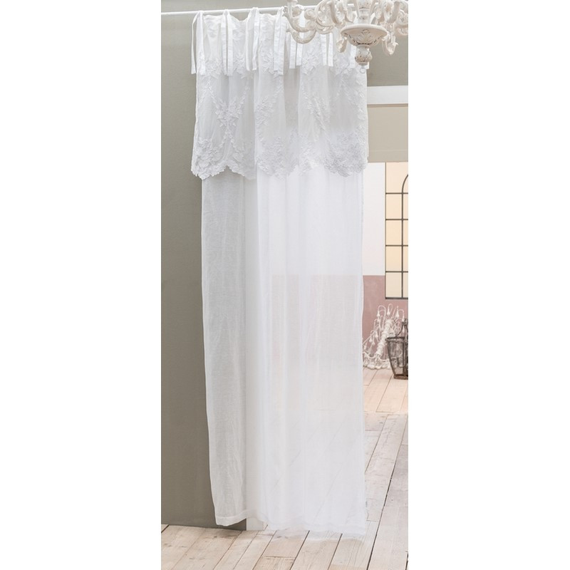 Tenda finestra Blanc Mariclò 60x220 cm, con mantovana ...