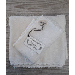 Coppia spugna BonTon, bianco ottico, Chez-moi