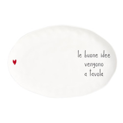 Piatto ovale ceramica "le buone idee" 36,6x24,5 cm, Simple day