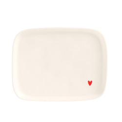 Vassoio cuore rosso 20x15,5 cm, Simple Day