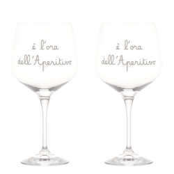 Set 2 Calici "è l'ora dell'aperitivo" 82cl, Simple Day