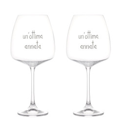 Set 2 Calici vino "un'ottima annata" 77cl, Simple Day