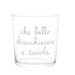 Set 6 Bicchieri acqua "Che bello chiacchierare" 35,5cl, Simple Day