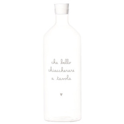 Bottiglia "Che bello chiacchierare a tavola" vetro 1,4L, Simple Day