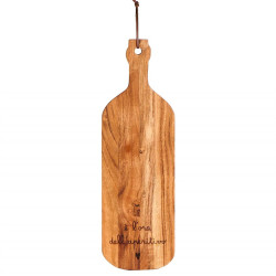 Tagliere a bottiglia "è l'ora dell'aperitivo" legno 50x16cm, Simple day