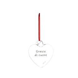 Decoro cuore "Grazie di cuore" 11cm, Simple Day