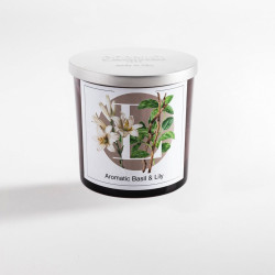 Candela "L" 350gr Aroma Tic basil & Lilly di Pernici