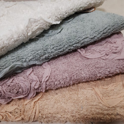 Tappeto 60x110 tris di cuori, colore malva