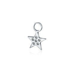 Charme mini stella con cristalli