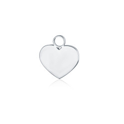 Charme mini cuore acciaio