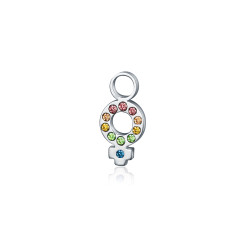 Charme mini  simbolo donna con cristalli