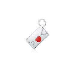 Charm mini busta acciaio con cuore