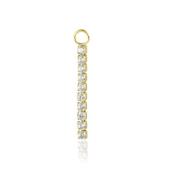 Charm tennis cristallo bianco Oro