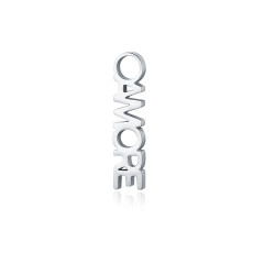 Charm mini amore acciaio