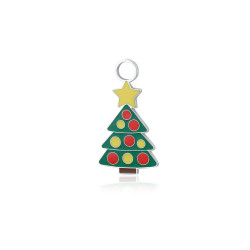 Mini charm albero acciaio Brand