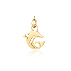 Charm acciaio oro mini delfino Brand