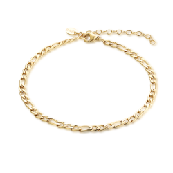 Cavigliera catena oro acciaio Brand
