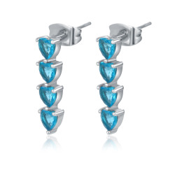 Orecchini cuori pendenti turchesi Brand