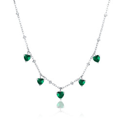 Collana cuori verdi Brand