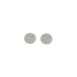 Orecchini tondo strass Medusa