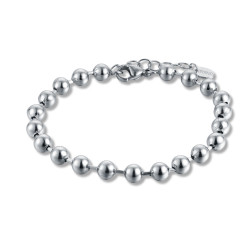 Bracciale acciaio sfere Brand