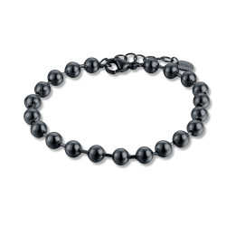 Bracciale acciaio nero sfere Brand