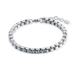 Bracciale catena acciaio Brand