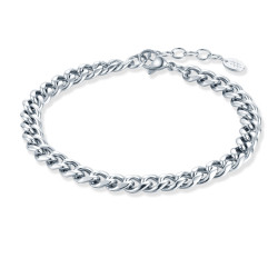 Bracciale catena acciaio Brand