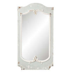 Specchio in legno shabby 56x5x110, color grigio, verticale di Clayre & Eef