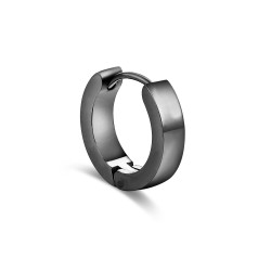 Orecchino uomo scattino singolo nero 20mm