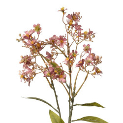 Ramo con fiori rosa antico sfumato h70 cm di Clayre & Eef