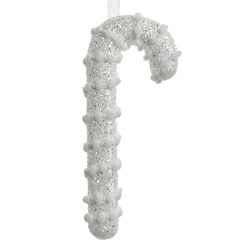 Bastoncino di zucchero decorativo color bianco, di Clayre & Eef