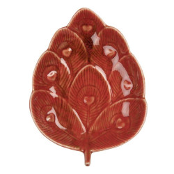 Vassoio carciofo color rosso in ceramica di Clayre Eef