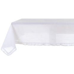 Tovaglia con gala bianco 150x240 cm Blanc Mariclò