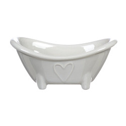 Porta sapone vasca ceramica bianco, Blanc Mariclò