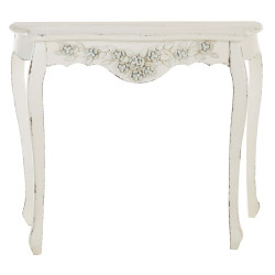 Consolle shabby legno Blanc Mariclò, 101x38x80 cm