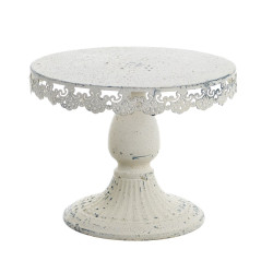 Alzatina ferro shabby 24x24x20 cm Blanc Mariclò