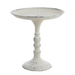 Alzatina metallo shabby h 24 cm, Blanc Mariclò