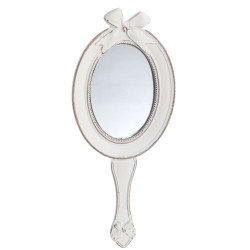 Specchio a mano h26 shabby resina avo