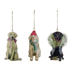 Decoro di natale cane appendere Blanc Mariclò