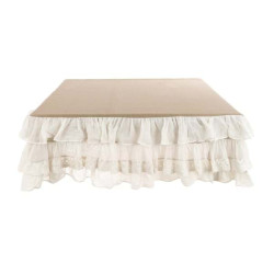 Tovaglia quadrata 120x120 + gale 40 cm, Blanc Mariclò