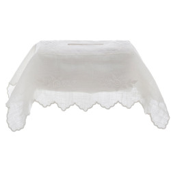 Copri scatola fazzoletti, bianco, Blanc Mariclò