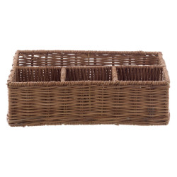 Porta posate rattan Blanc Mariclò, 27x17x8 cm
