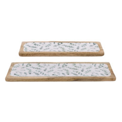 Vassoio in legno di mango 46x14,5 cm Blanc Mariclò