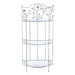 Etagere 3 ripiani stondati, Blanc Mariclò, 68x28xh117 cm