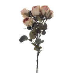 Fiore artificiale 5 boccioli di rosa Blanc Mariclò