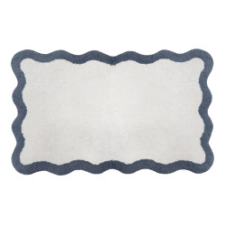 Tappeto bagno bordo grigio 50X80 cm, Blanc Mariclò