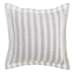 Cuscino righe beige 45x45 cm, Blanc Mariclò