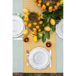 Runner giallo della collezione Taormina di Blanc Mariclo